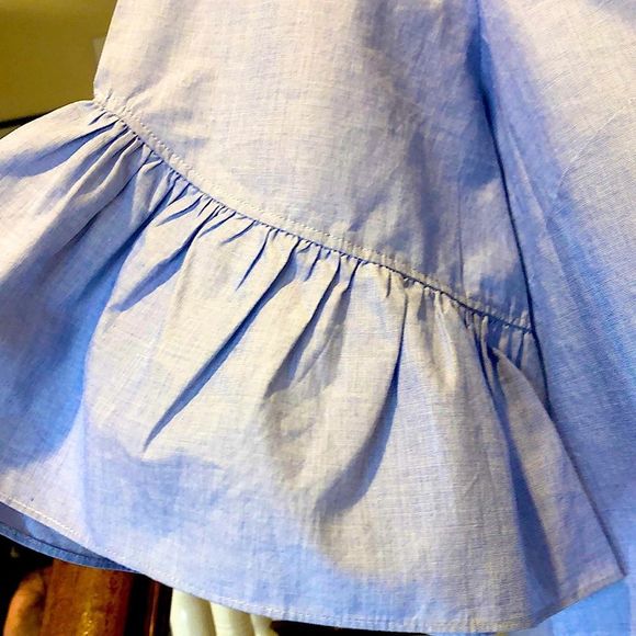 MADEWELL Women's Blue Short Bell Sleeve Blouse Size Medium NWT - Picture 5 of 10